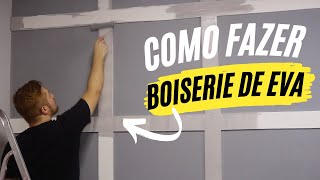 DIY  BOISERIE FÁCIL E BARATO [upl. by Neelram]