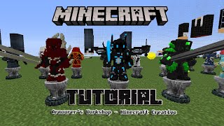 ARMOURERS WORKSHOP MOD  TUTORIAL COMO CREA ARMADURAS  MINECRAFT [upl. by Ryle399]