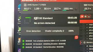 occt test cpu gpu vram 3050 3700x 16gb [upl. by Dust]