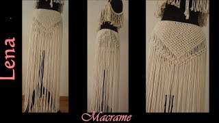 𝗠𝗮𝗰𝗿𝗮𝗺𝗲 with 𝗟𝗲𝗻𝗮  Makramee Rock  macrame skirt [upl. by Ennairoc905]