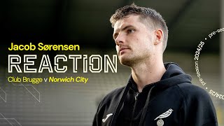 REACTION  Club Brugge 30 Norwich City  Jacob Sørensen [upl. by Ahsinar35]