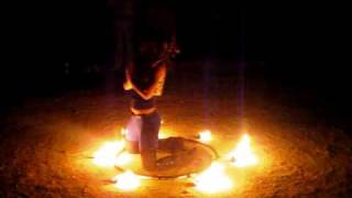 Amazing Fire Hoop Dance [upl. by Hgeilhsa]