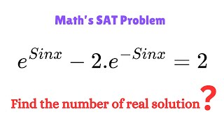 Math SAT Problem Find the number of real solution [upl. by Alyel895]