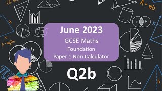 Q2b AQA GCSE Maths Foundation Paper 1 June 2023 Walkthrough [upl. by Brose]