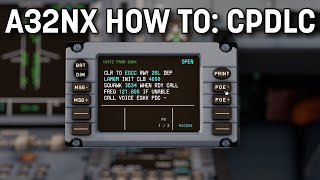 flybywire A32NX CPDLC Tutorial  Microsoft Flight Simulator [upl. by Vanden]