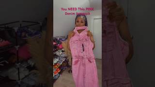 NEW 2024 Fashion Nova All PINK Denim Jumpsuit 🔥🔥 [upl. by Mckee629]