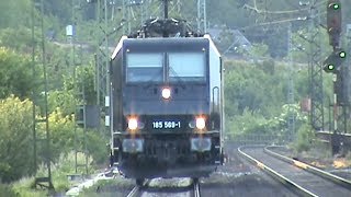 Züge zwischen Linz ErpelSBB Cargo Re421MRCE 185Captrain 145DB152151DB1452x DB185143 2x 425 [upl. by Sheffield]