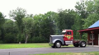 Kenworth W900A Detroit Diesel 8V92TT burnout [upl. by Neeluj405]