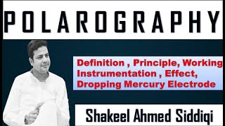 Polarography definition  principle  instrumentation  working  DMU dropping mercury electrode [upl. by Narret383]