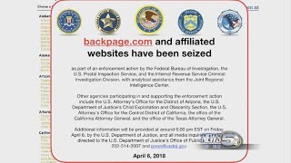 Feds seize classified ad site Backpagecom over sex trafficking ads [upl. by Ackley161]