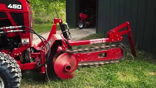 Trencher Attachment for the Steiner 450 Tractor [upl. by Akehsal]