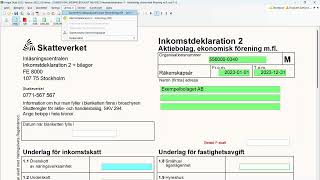 Inkomstdeklaration 2 via Skatteverkets API [upl. by Esya]