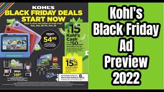 Kohls Black Friday Ad Preview 2022 Awesome Deals [upl. by Aivartal]