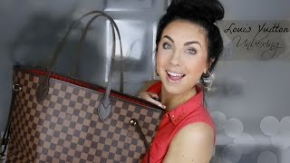 Unboxing  Louis Vuitton Neverfull MM Damier Ebene [upl. by Constantina853]