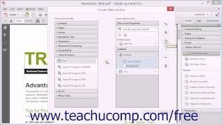 Creating Custom Actions  Adobe Acrobat XI Training Tutorial Course [upl. by Lamont]