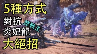 【MHW】5種方式對抗炎妃龍大絕招！歷戰王炎妃龍活動！ [upl. by Whitcomb]