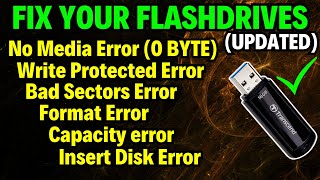 How To Fix USB No Media Flash Drive  No Media Pendrive Fix  There Is No Media In The Device [upl. by Gnem]