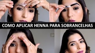 Como autoaplicar a Henna para sobrancelhas com molde [upl. by Sulihpoeht]