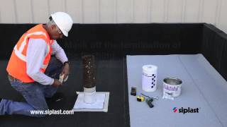 Siplast Parapro Flashing Application 4 Mask off the termination of the flashing [upl. by Nagey874]