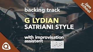 Backing Track  G LYDIAN – Satriani Style [upl. by Yarw]