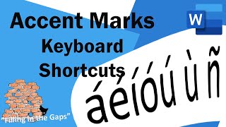 How to easily type accent marks over letters in MS Word  using the Keyboard [upl. by Ahtikal557]