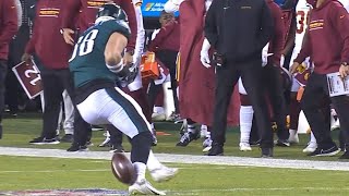 WEIRDEST INTERCEPTION OF 2021 Off Dallas Goedert’s HEEL  Washington vs Eagles Highlights [upl. by Niveb372]