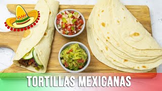 🇲🇽 TORTILLAS MEXICANAS  Masa para tacos fajitas quesadillas burritos CON HARINA DE TRIGO 🌮 [upl. by Aerdnak]