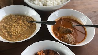 Sri Lanka Thabbowa Lake Resort  Having Breakfast With Thilapiya Fish Curry [upl. by Fishback]