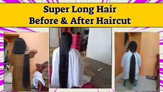 Super Long Hair  Before amp After Haircut  Rambut Super Panjang [upl. by Dal]