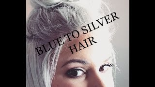 Blue to Silver Hair • Joico Intensity Color Eraser  Luna Kara [upl. by Rebmetpes224]