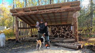 Firewood Shed for the Homestead  Spreading Gravel with the Skidsteer [upl. by Crisey]