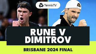 Holger Rune vs Grigor Dimitrov For The Title 🏆  Brisbane Final 2024 Match Highlights [upl. by Cleavland102]