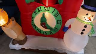 NEW FOR 2024 inflatable gemmy animated Christmas clock tower [upl. by Aroc612]