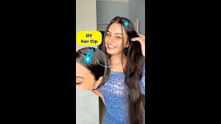 DIY Hair Clip 😱 crafteraditi youtubepartner shorts youtubeshorts diy hairclip CrafterAditi [upl. by Barram]