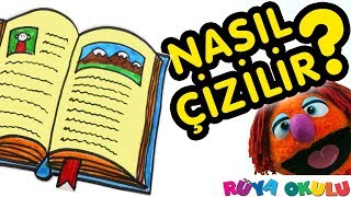 Kitap Nasıl Çizilir  Kalın Kapaklı Kitap  📖  Okula Dönüş  RÜYA OKULU [upl. by Ranchod]