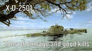 World of Warships  U2501 tons of damage and good kills [upl. by Hannis]