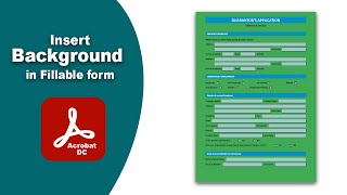 How to insert background color into Fillable pdf form using Adobe Acrobat Pro DC [upl. by Esirehs]