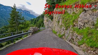 Switzerland 2024  driving from St Beatus Höhlen to Sigriswil via Justistal valley Uncut version [upl. by Mis]