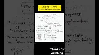 Coupling constant in nmr spectroscopychemistry organic spectroscopy nmr csirnet gate ytshorts [upl. by Allertse]