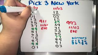 Pick 3 New York  2 Digit Rundown [upl. by Reniar]