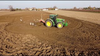 Livellamento terreno  John Deere 6215r  Cat D6D [upl. by Shultz]