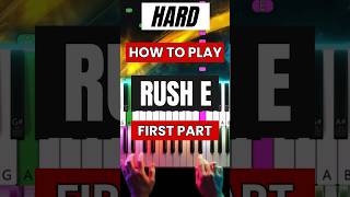 Rush E On Piano  Hard Challenging Piano Tutorial shorts [upl. by Illak942]