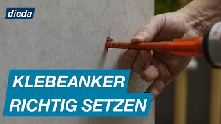 Klebeanker richtig setzen und montieren  DIEDA [upl. by Leohcin]