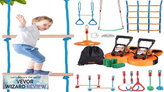 VEVOR Ninja Warrior Obstacle Course for Kids 2 x 65 ft Weatherproof Review [upl. by Sheila]