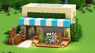 Minecraft Easy Flower Shop Tutorial💐 [upl. by Nylhtak]