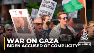 US rights groups file appeal against Biden Blinken alleging complicity in Israeli genocide in Gaza [upl. by Tirrell930]