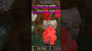 Mutant Skeleton VS Mutant Iron Golem minecraft [upl. by Saffren]