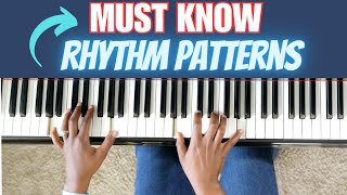 6 MUST KNOW Piano Chord Rhythm Patterns  Perfect For Beginners [upl. by Atilek]