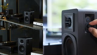 AudioTechnica ATSP3X powered bookshelf speakers Designed to be a perfect match with turntables [upl. by Eiralam]