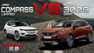 Jeep Compass Limited VS Peugeot 3008 Griff Garagem 20 [upl. by Nwahsan518]